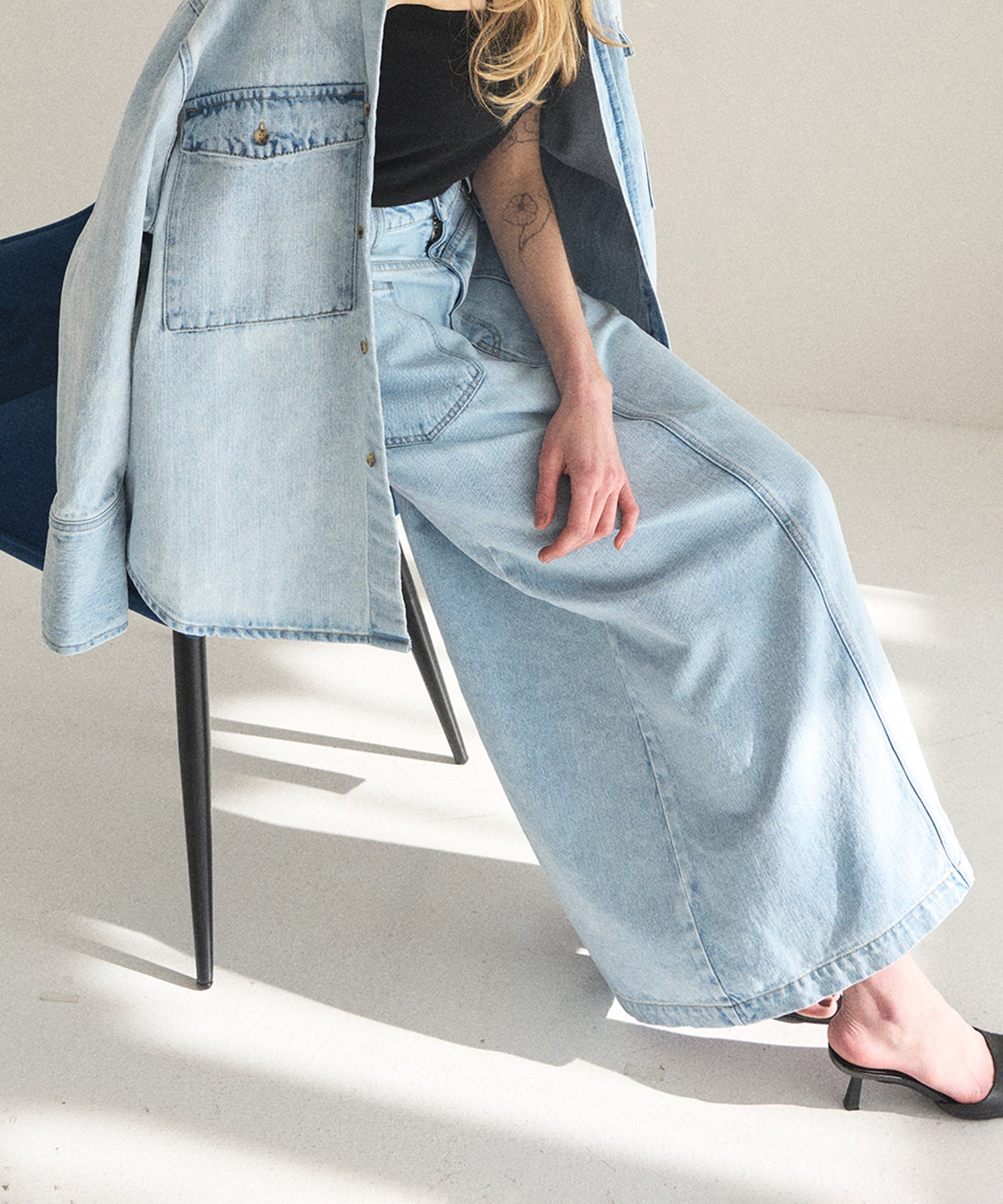 ICE Bleach Denim Skirt – MIELI INVARIANT