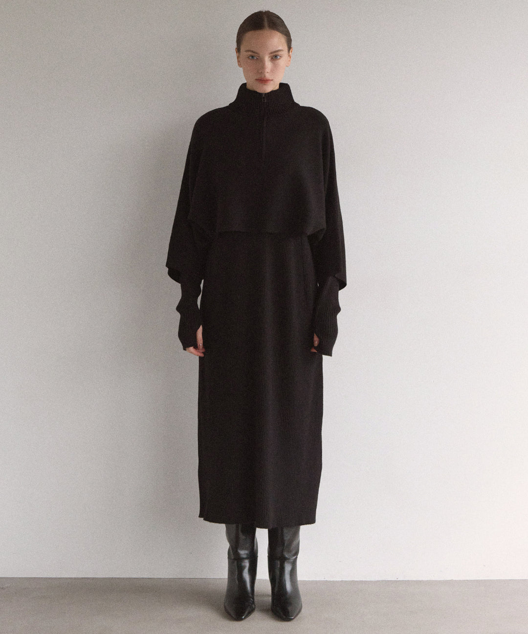 2way Layered Cape Knit OP