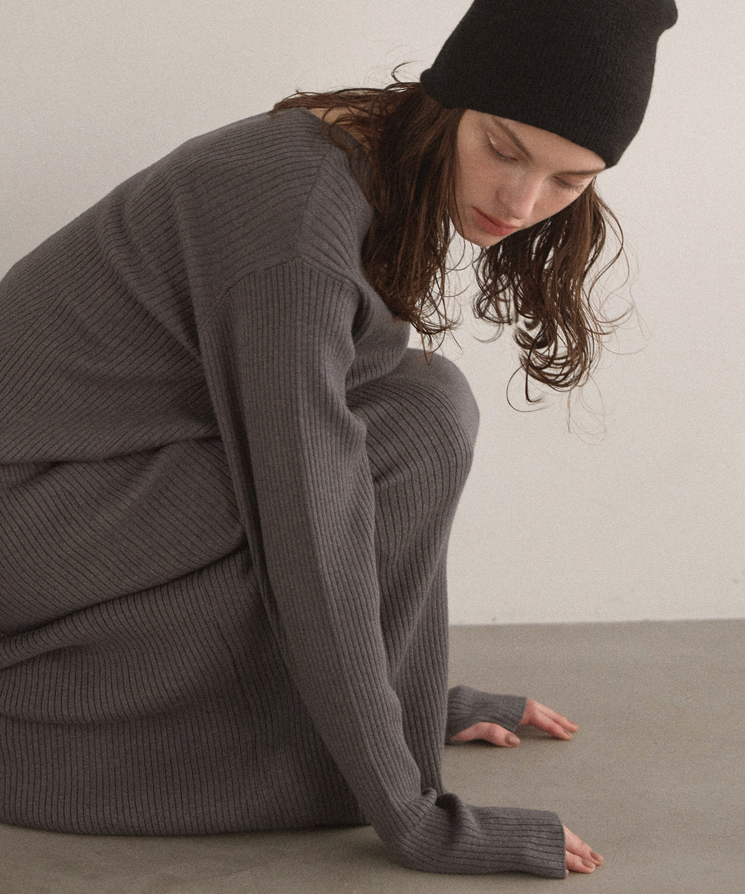 2way Layered Cape Knit OP