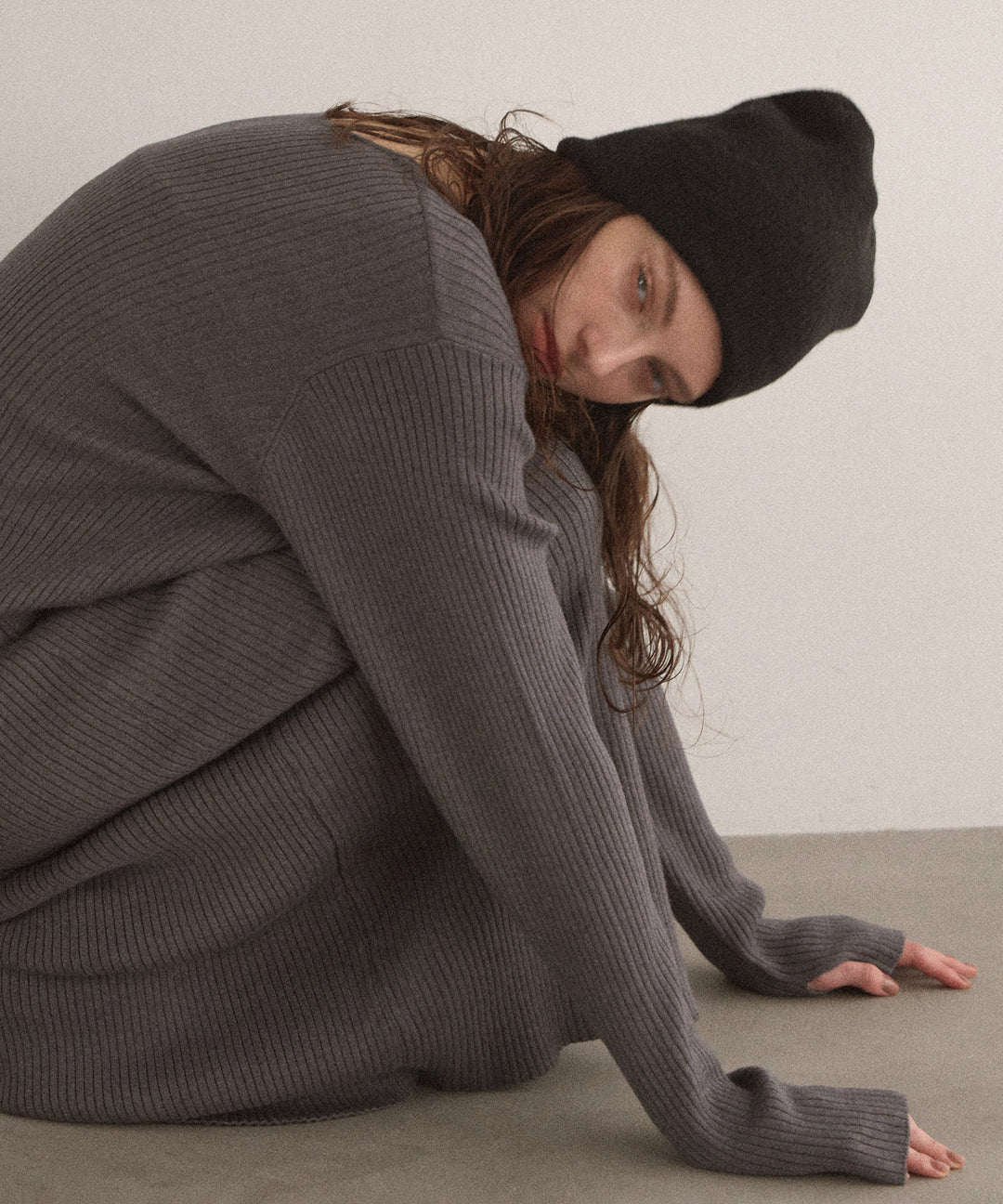 2way Layered Cape Knit OP