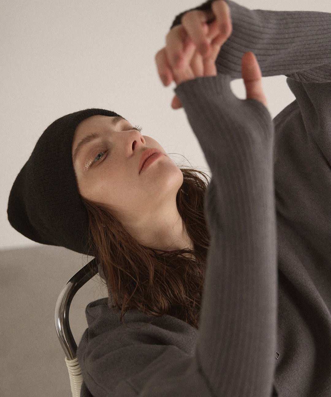 2way Layered Cape Knit OP