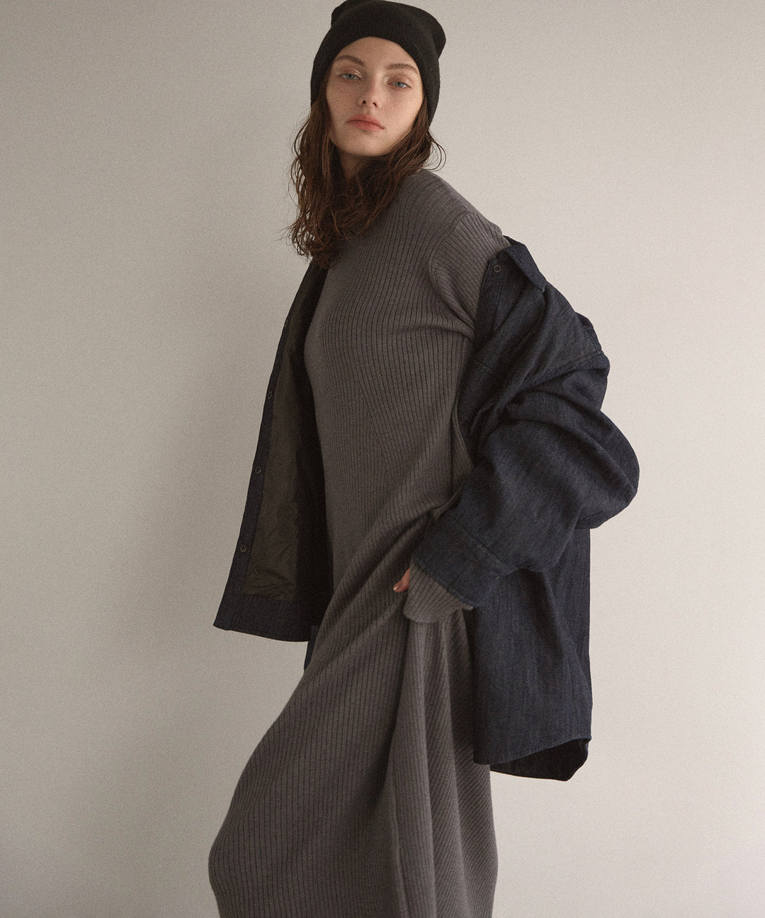 2way Layered Cape Knit OP