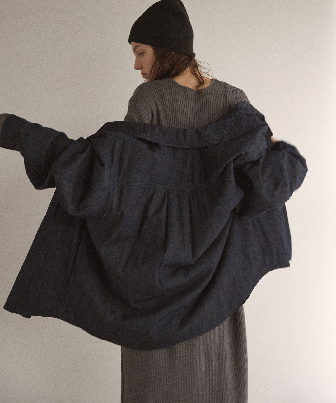 2way Layered Cape Knit OP