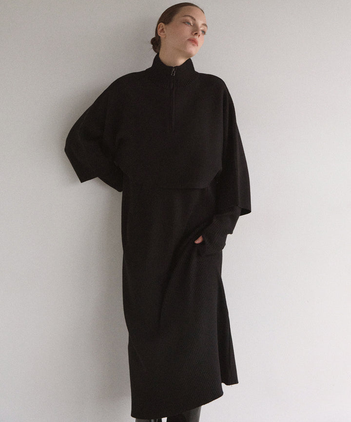 2way Layered Cape Knit OP