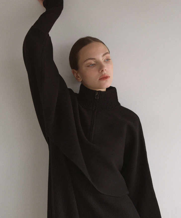 2way Layered Cape Knit OP