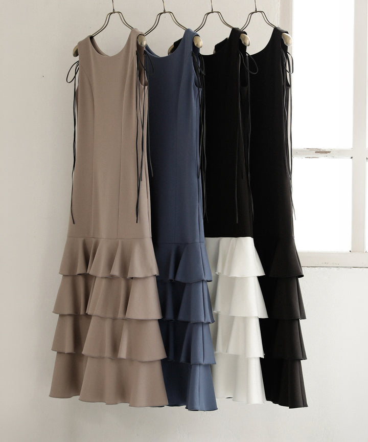 Wave Tiered Cut Dress