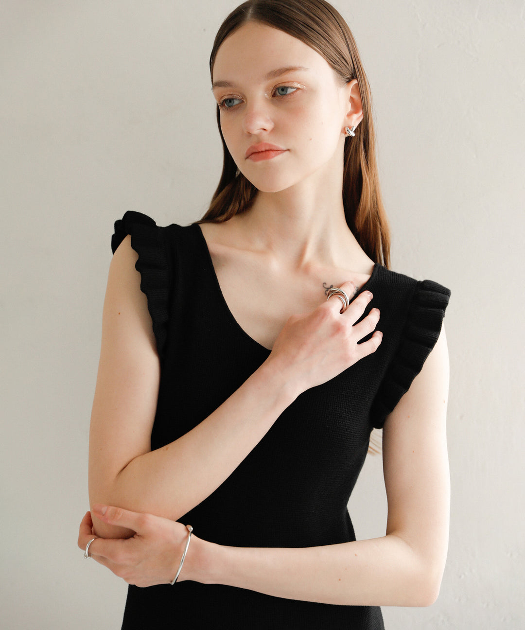 Shell Frill Marin Dress
