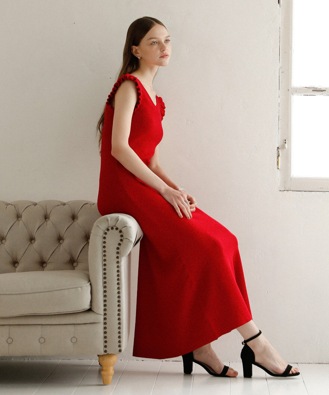 Shell Frill Marin Dress