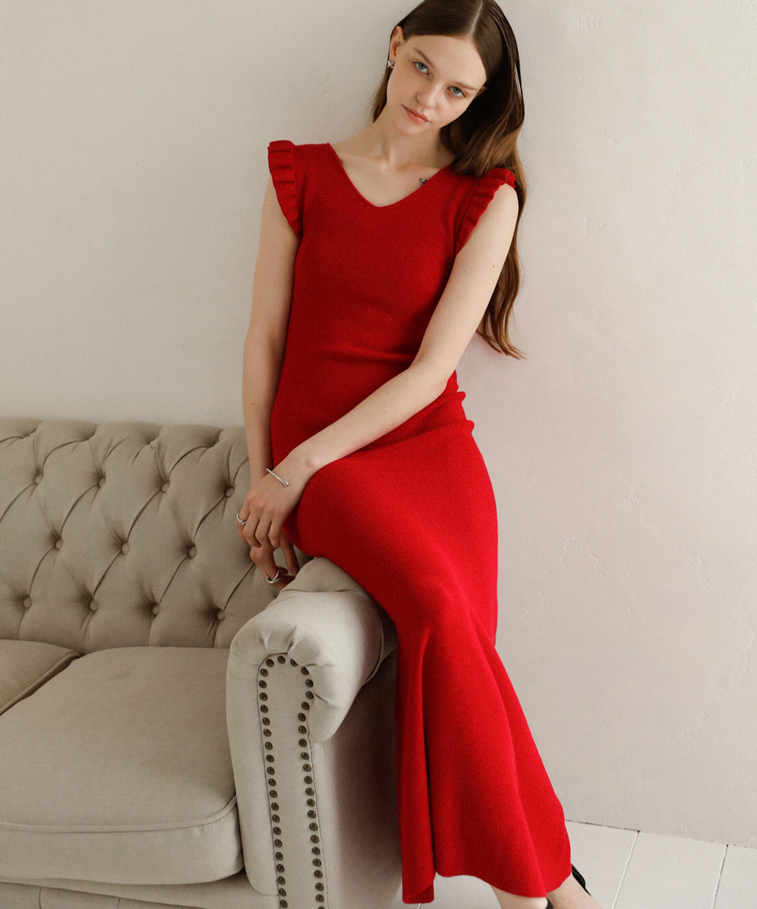 Shell Frill Marin Dress