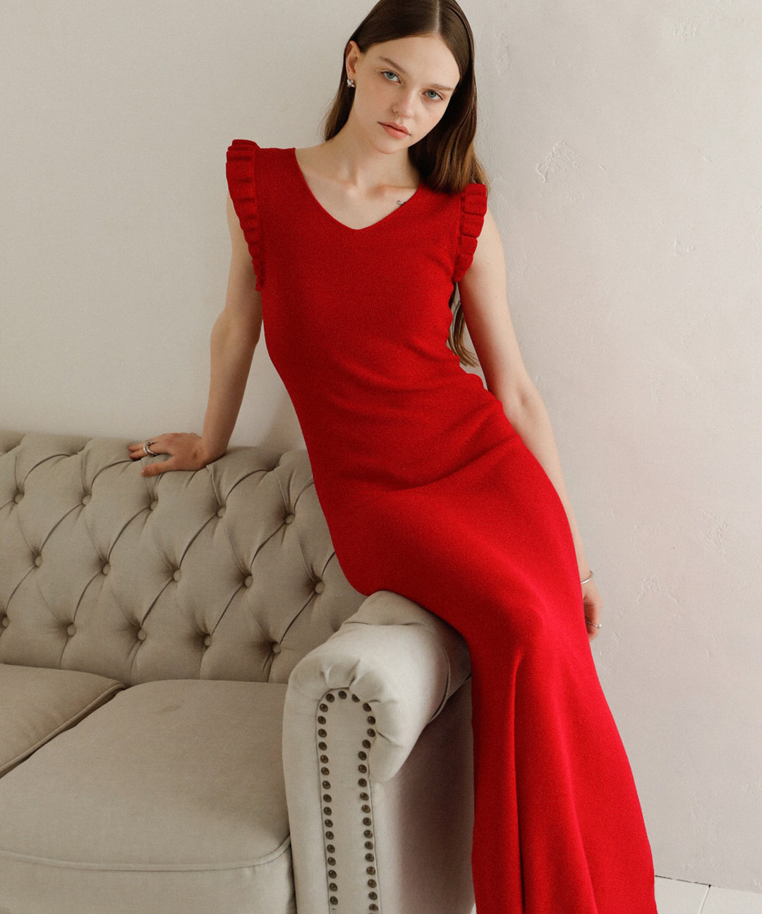 Shell Frill Marin Dress