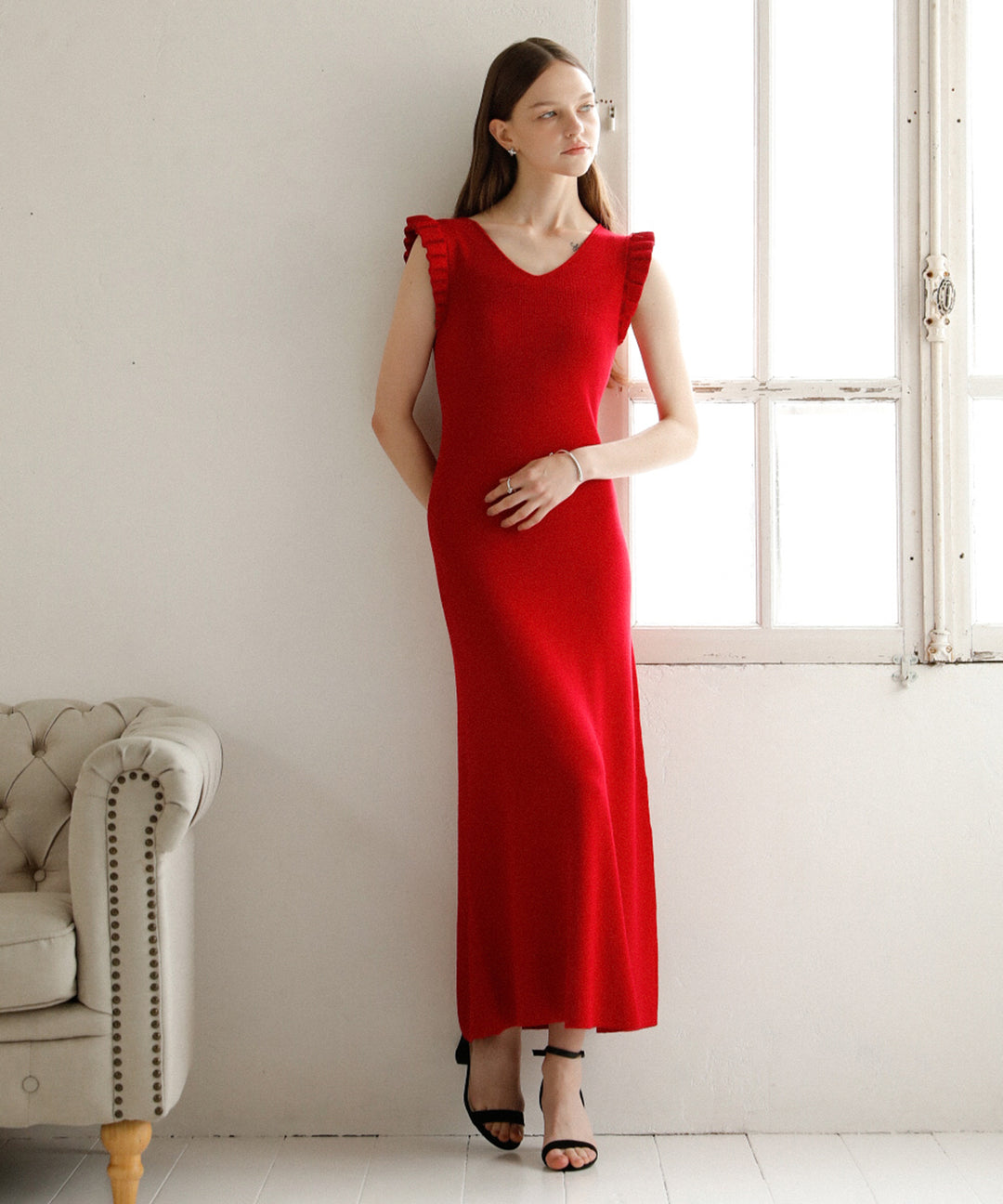 Shell Frill Marin Dress