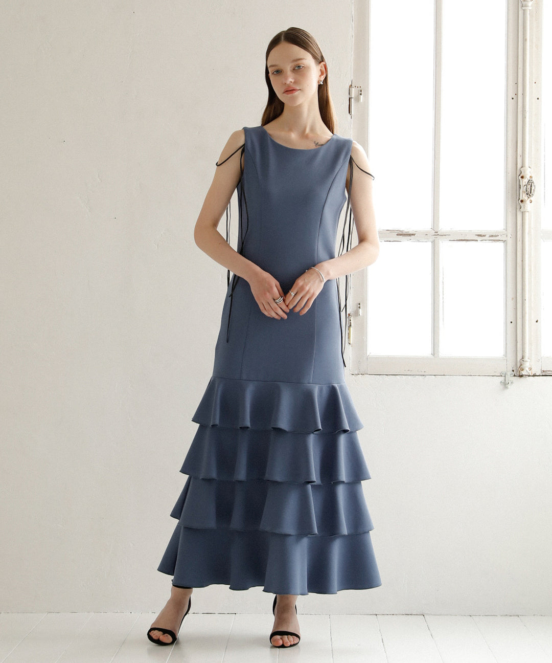 Wave Tiered Cut Dress