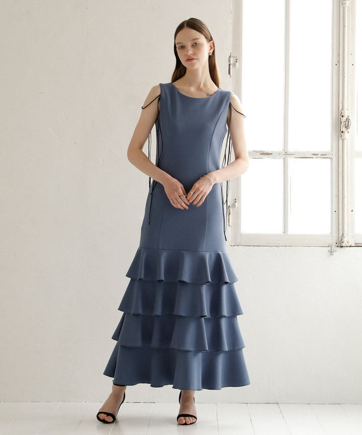 Wave Tiered Cut Dress