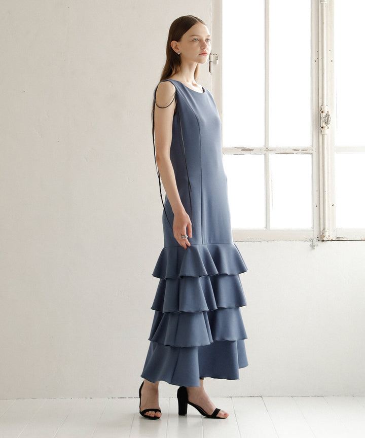 Wave Tiered Cut Dress