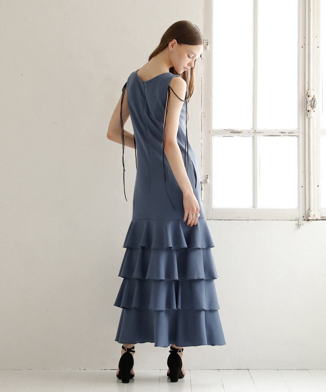 Wave Tiered Cut Dress