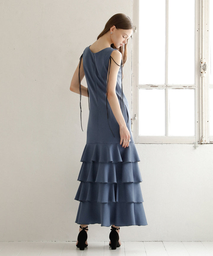 Wave Tiered Cut Dress