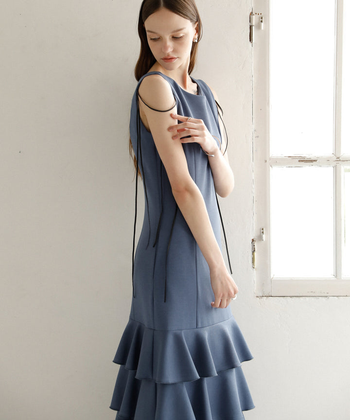 Wave Tiered Cut Dress