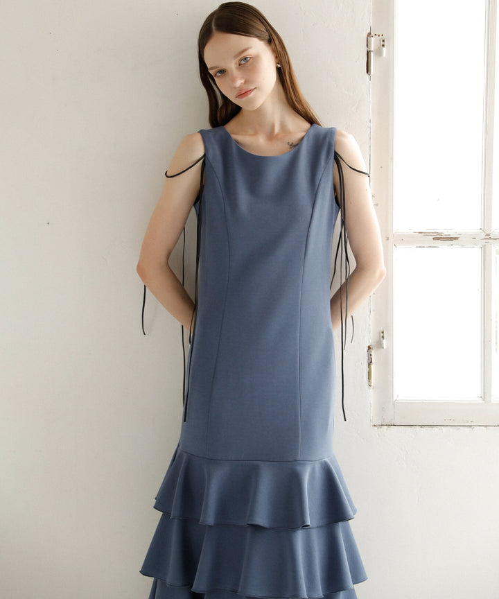 Wave Tiered Cut Dress