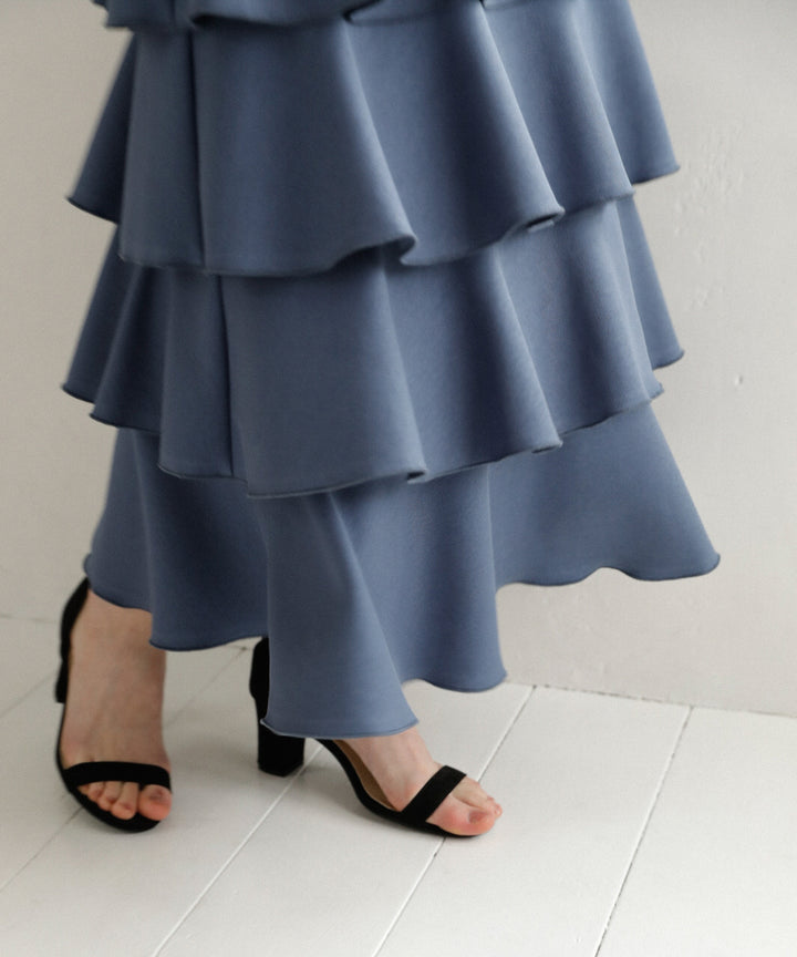 Wave Tiered Cut Dress