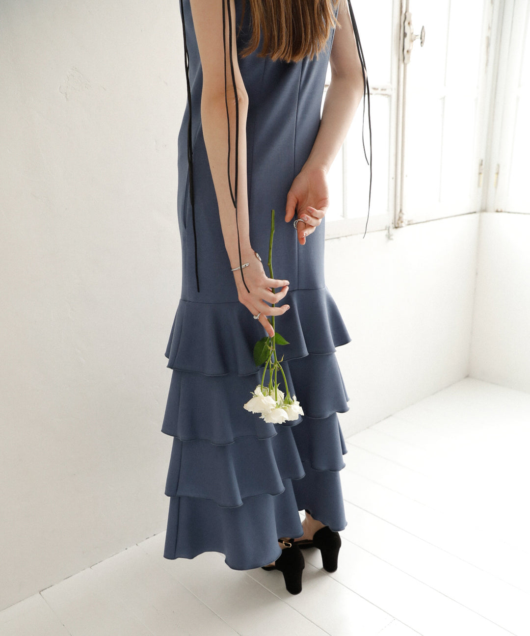 Wave Tiered Cut Dress