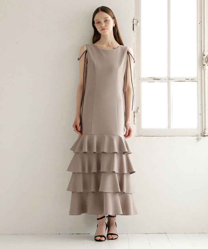 Wave Tiered Cut Dress