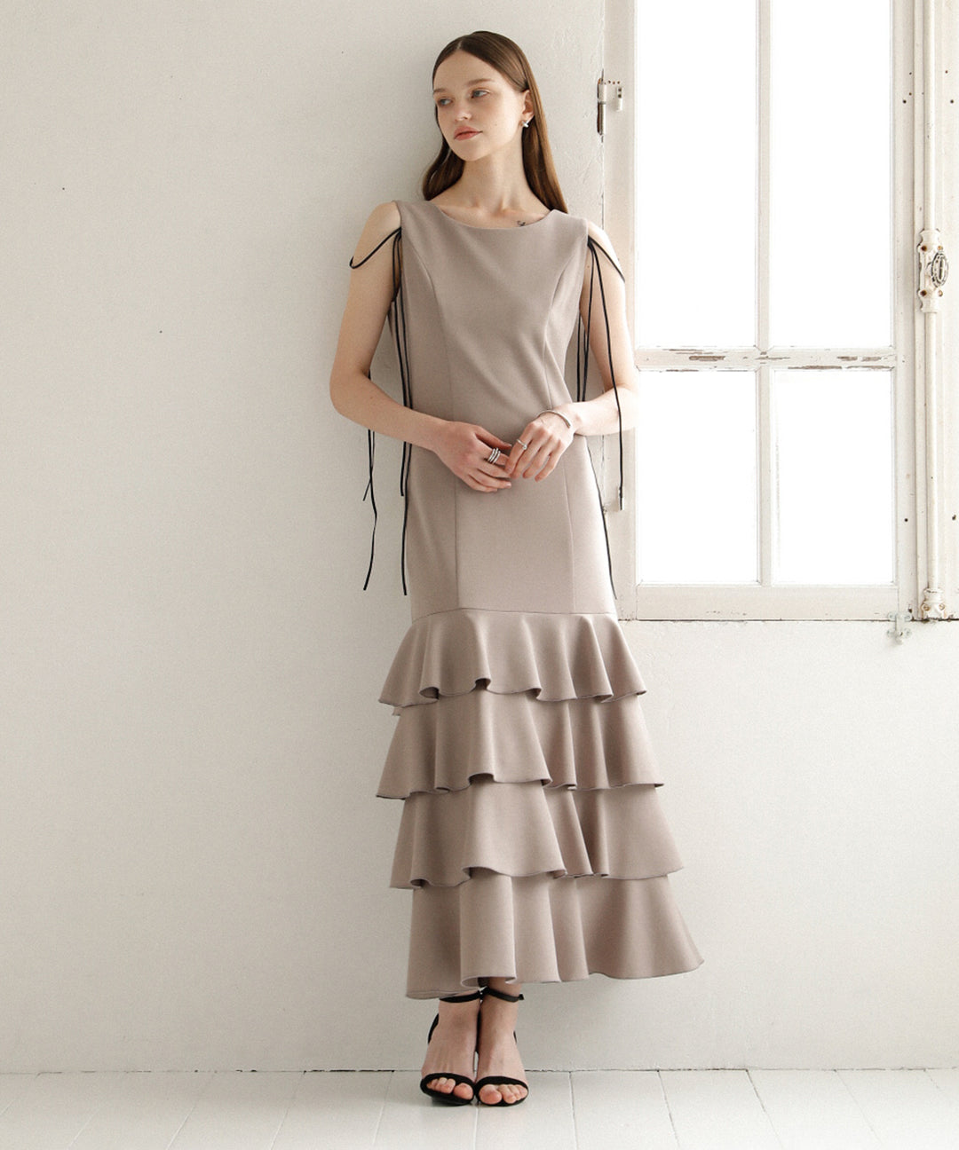 Wave Tiered Cut Dress