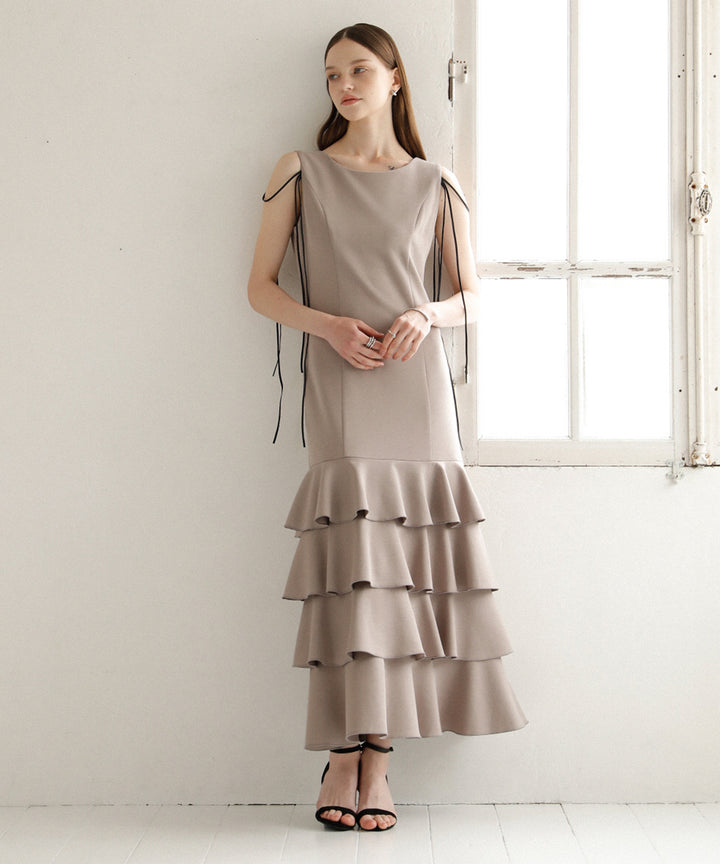 Wave Tiered Cut Dress