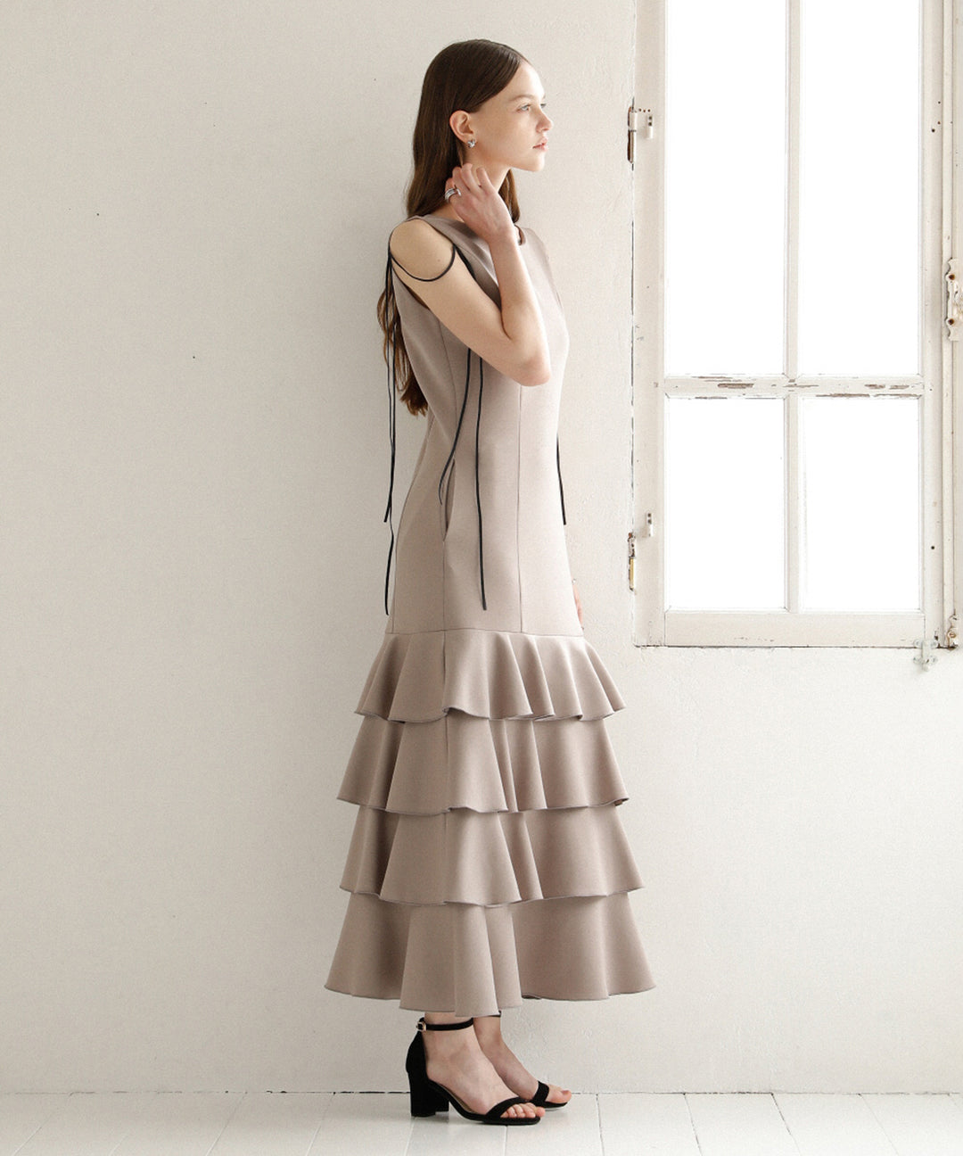 Wave Tiered Cut Dress