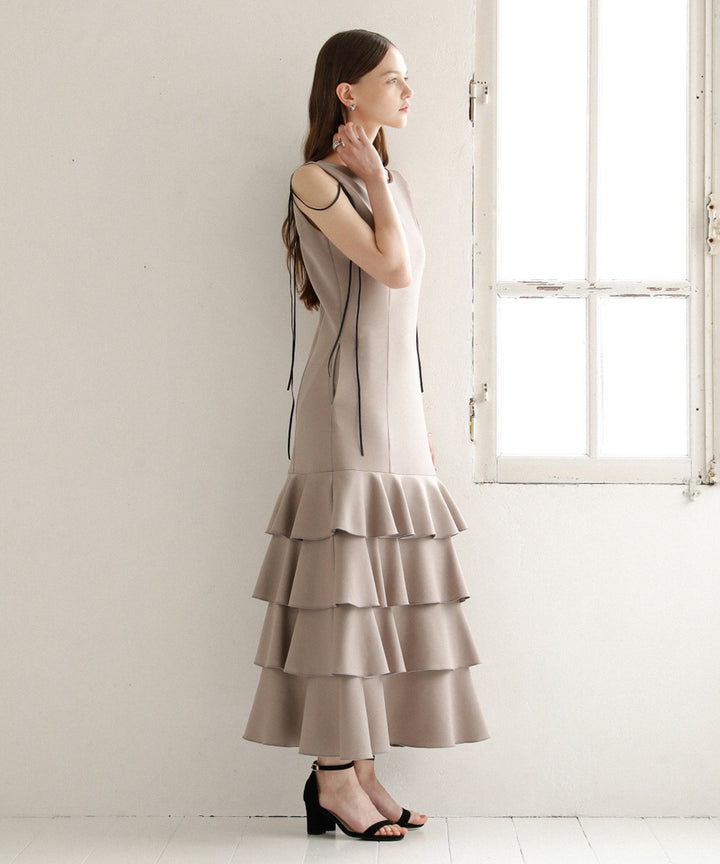 Wave Tiered Cut Dress