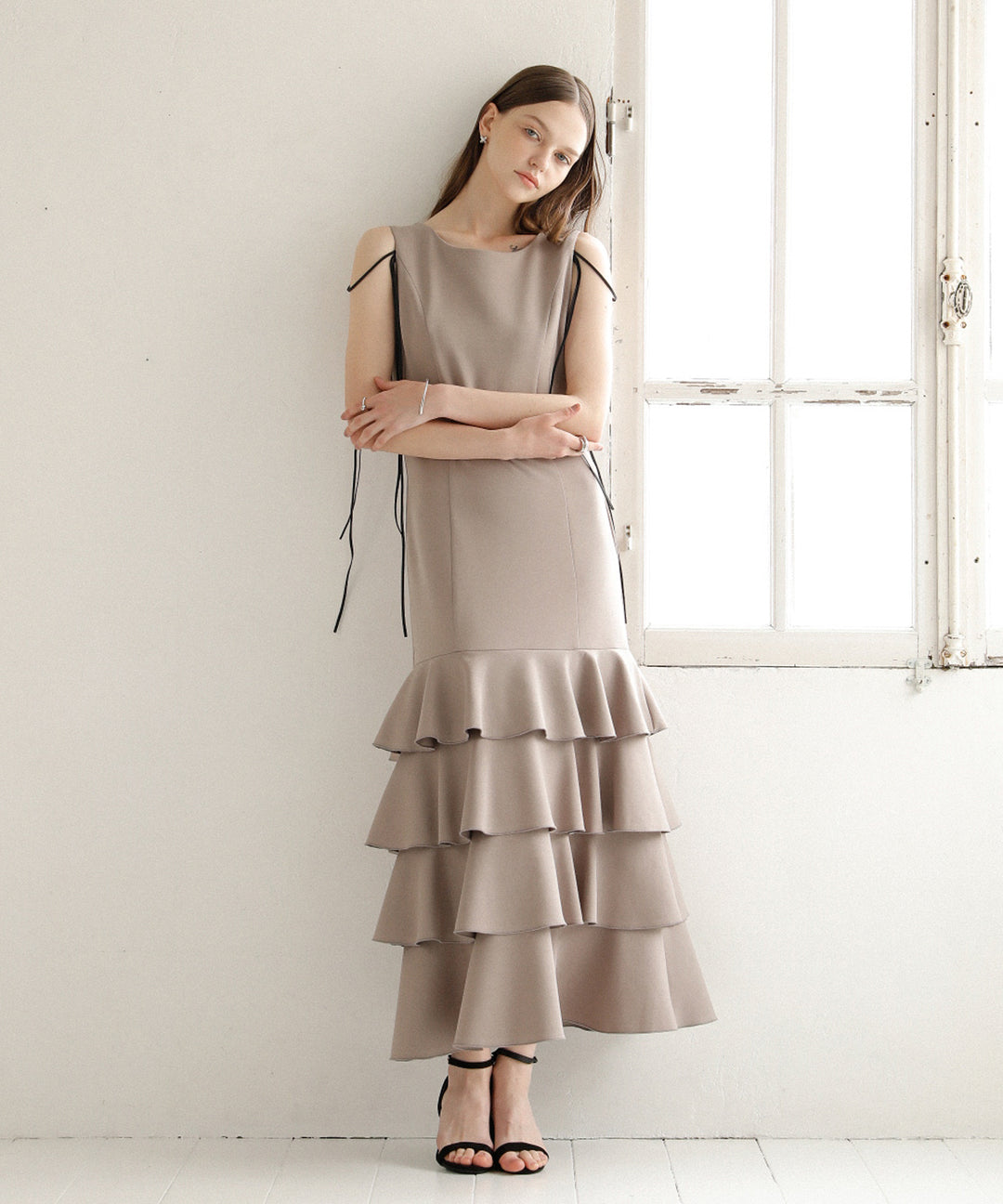 Wave Tiered Cut Dress