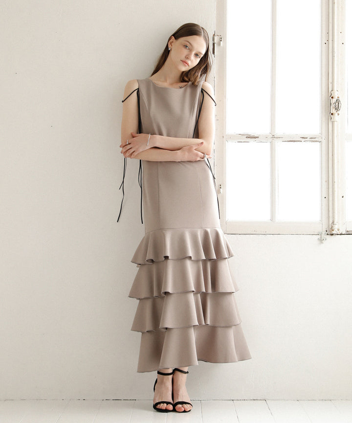 Wave Tiered Cut Dress