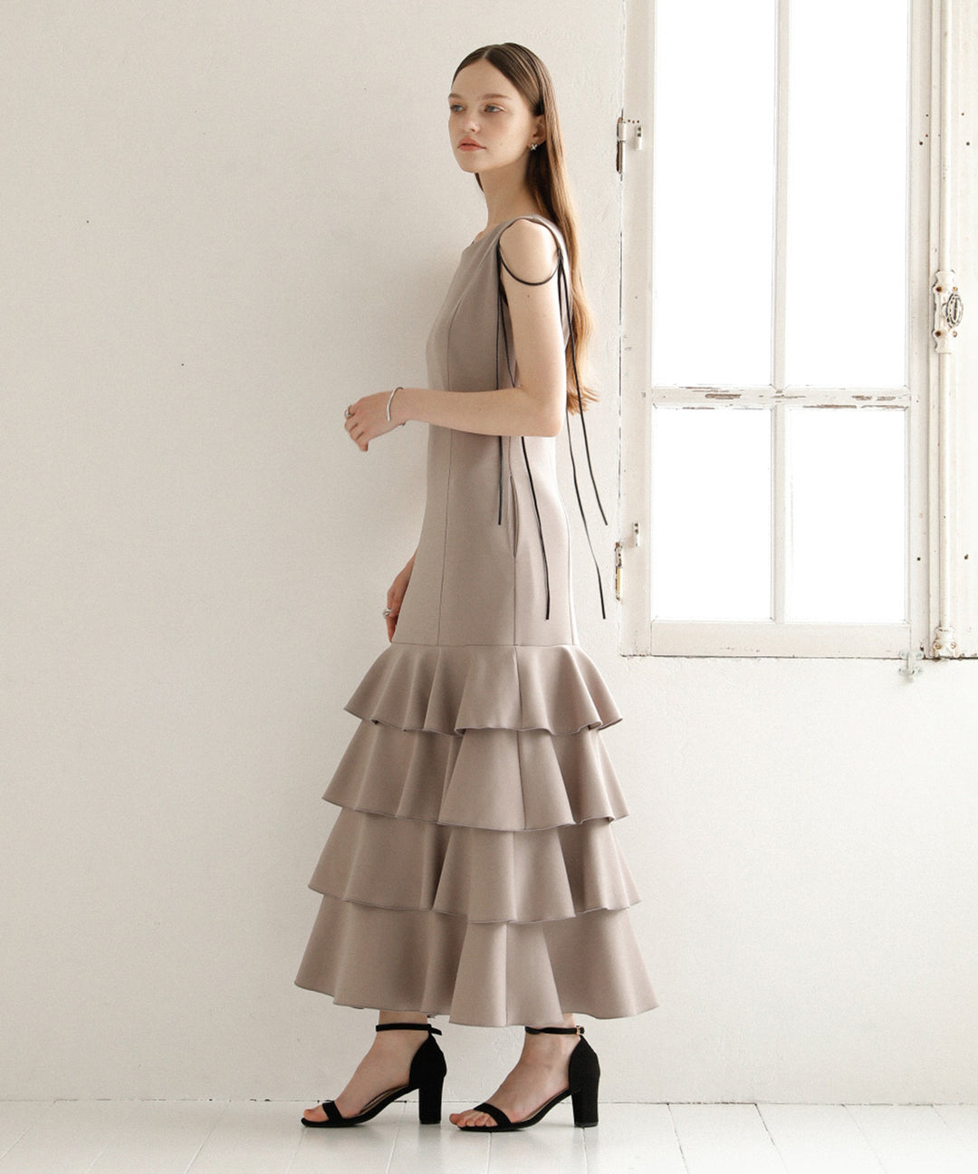Wave Tiered Cut Dress