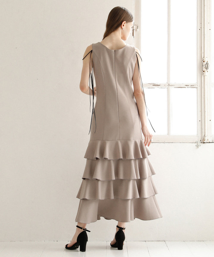 Wave Tiered Cut Dress