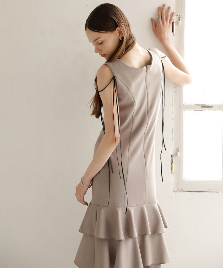Wave Tiered Cut Dress