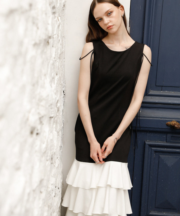 Wave Tiered Cut Dress