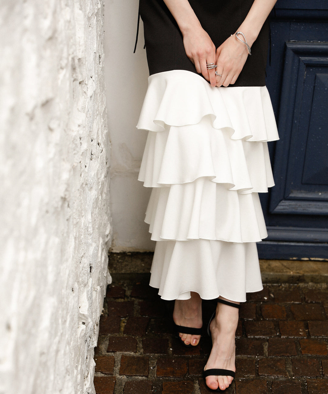 Wave Tiered Cut Dress