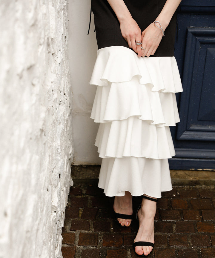 Wave Tiered Cut Dress