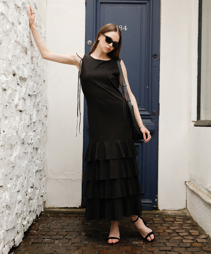 Wave Tiered Cut Dress