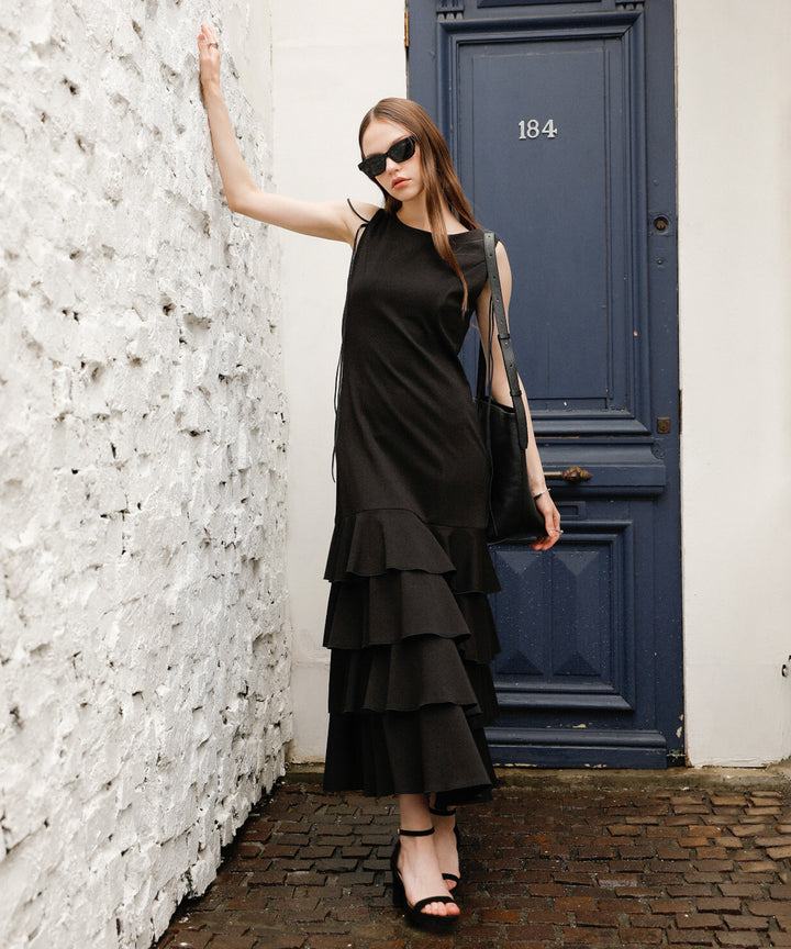 Wave Tiered Cut Dress