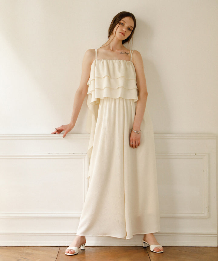 Bumpy Satin Tiered Combinaison