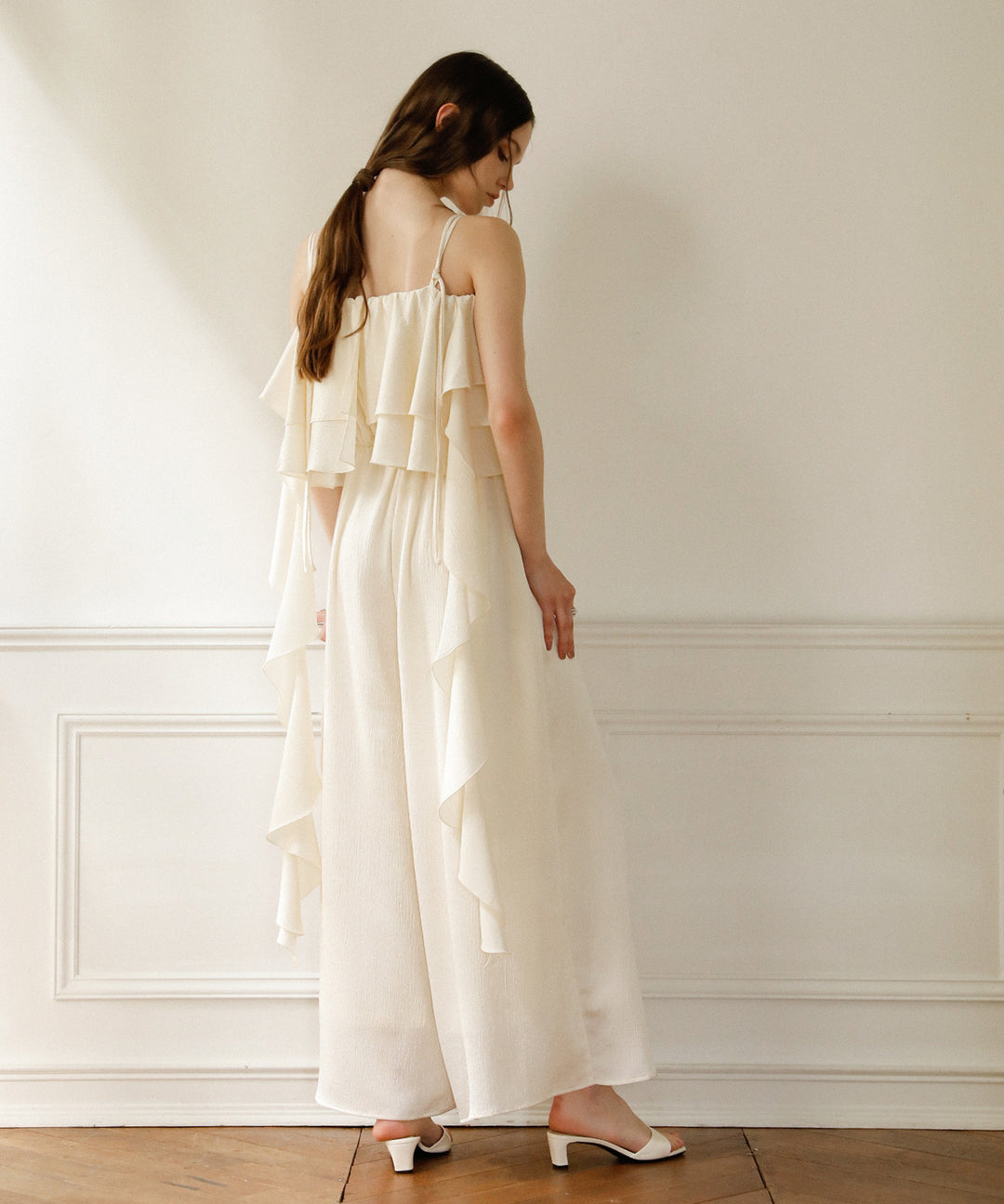 Bumpy Satin Tiered Combinaison