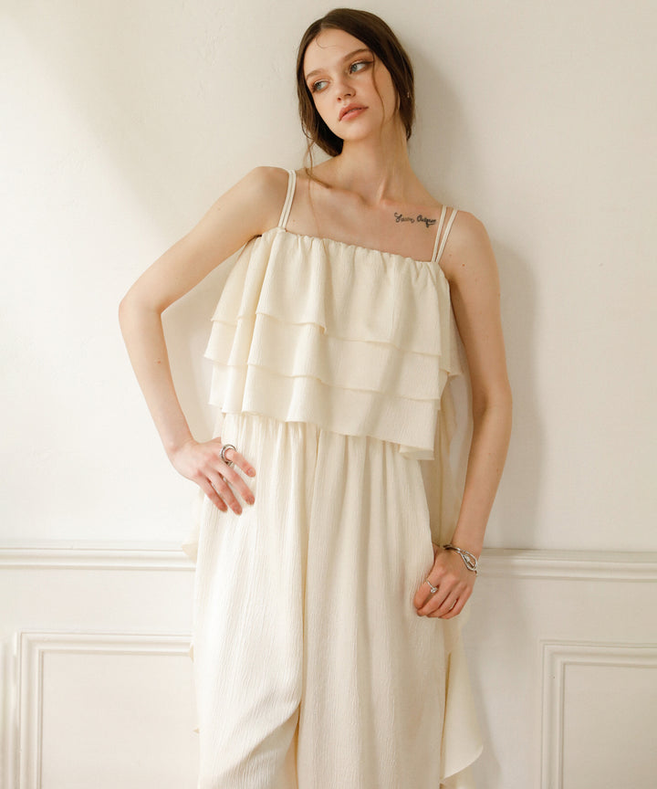 Bumpy Satin Tiered Combinaison