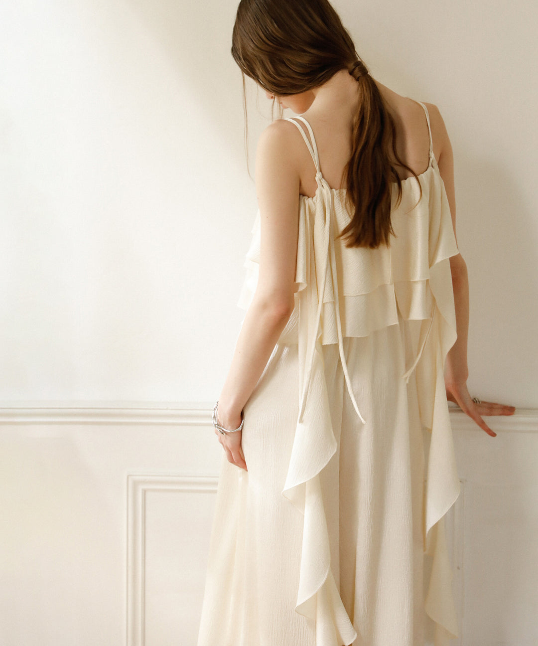 Bumpy Satin Tiered Combinaison