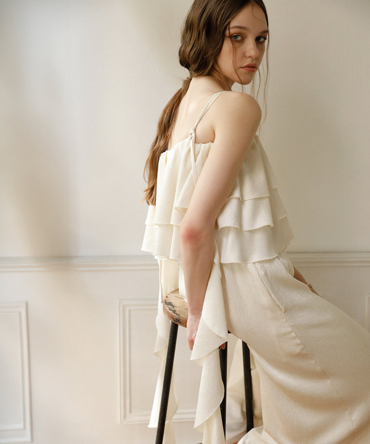Bumpy Satin Tiered Combinaison