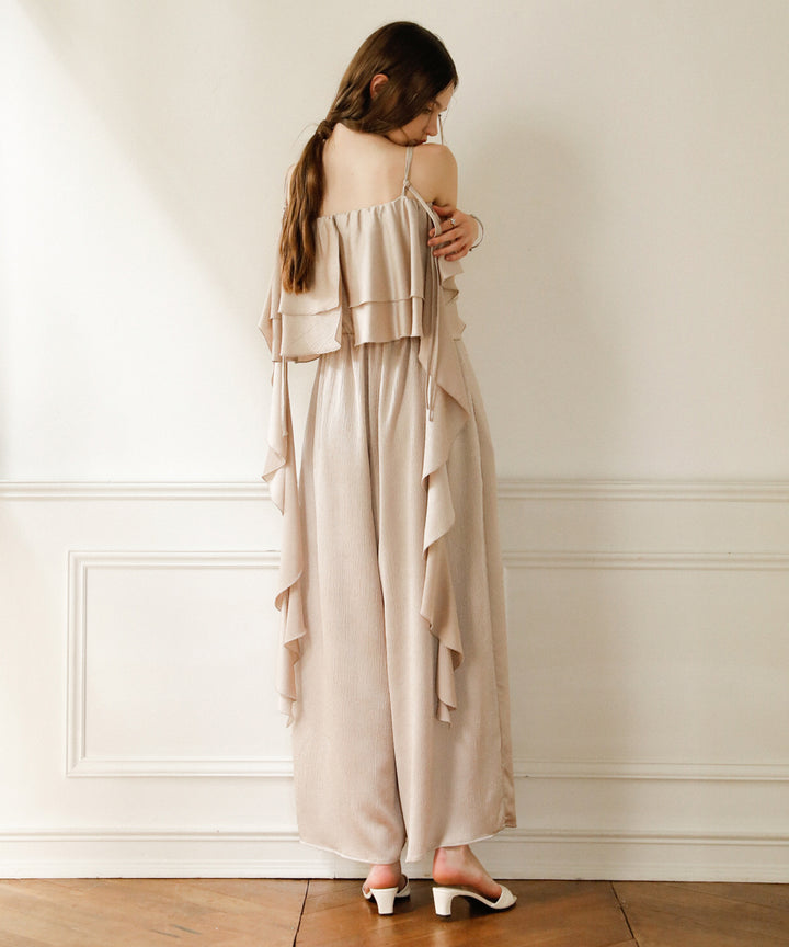 Bumpy Satin Tiered Combinaison