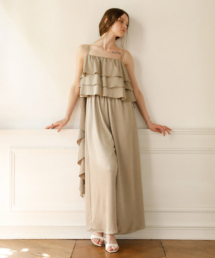 Bumpy Satin Tiered Combinaison