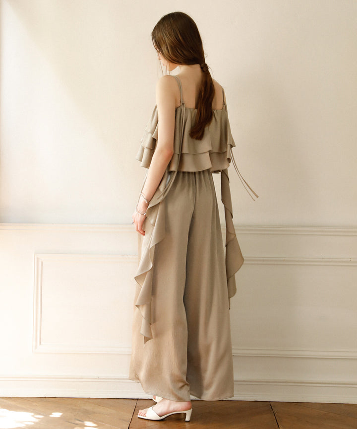 Bumpy Satin Tiered Combinaison
