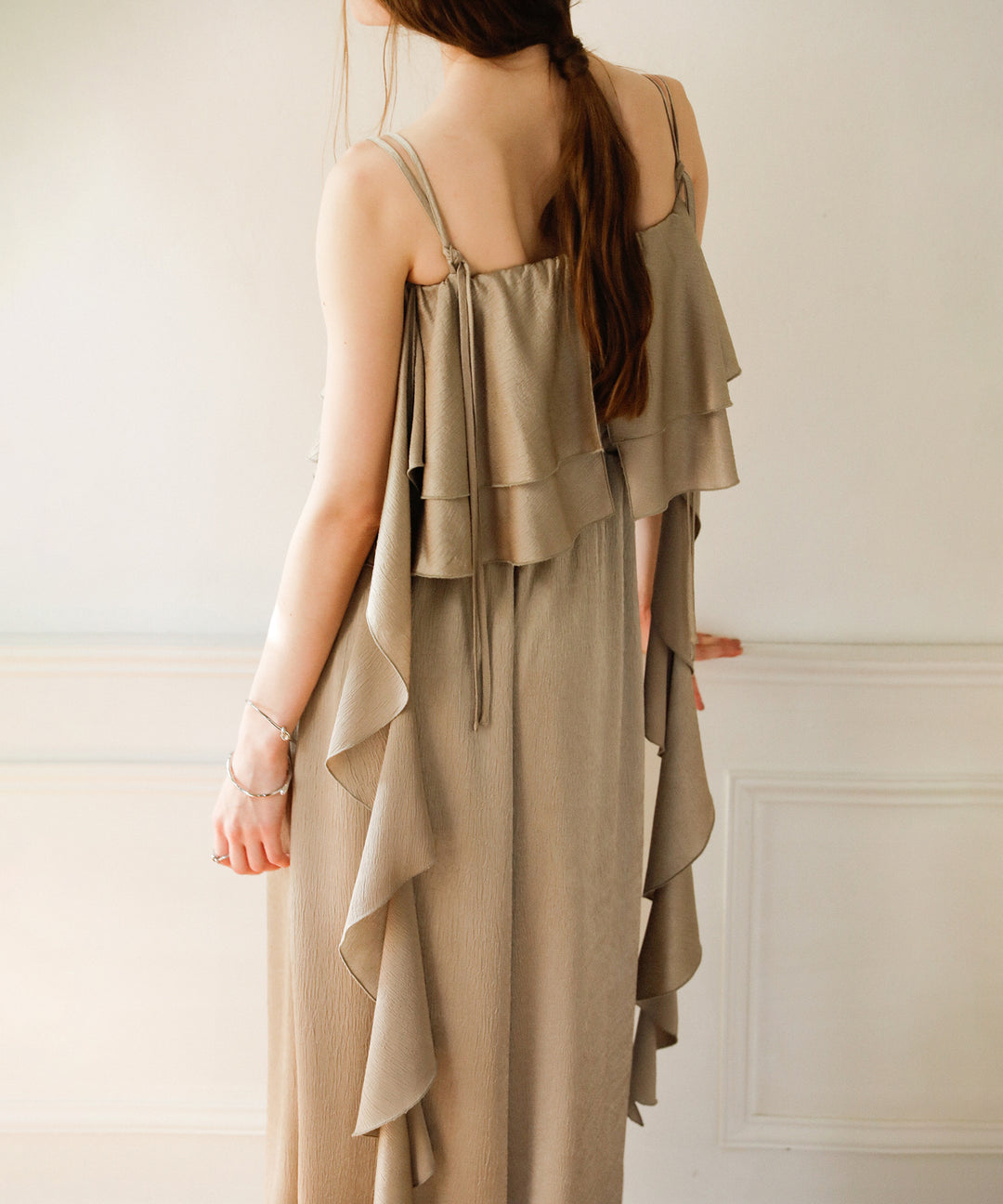 Bumpy Satin Tiered Combinaison
