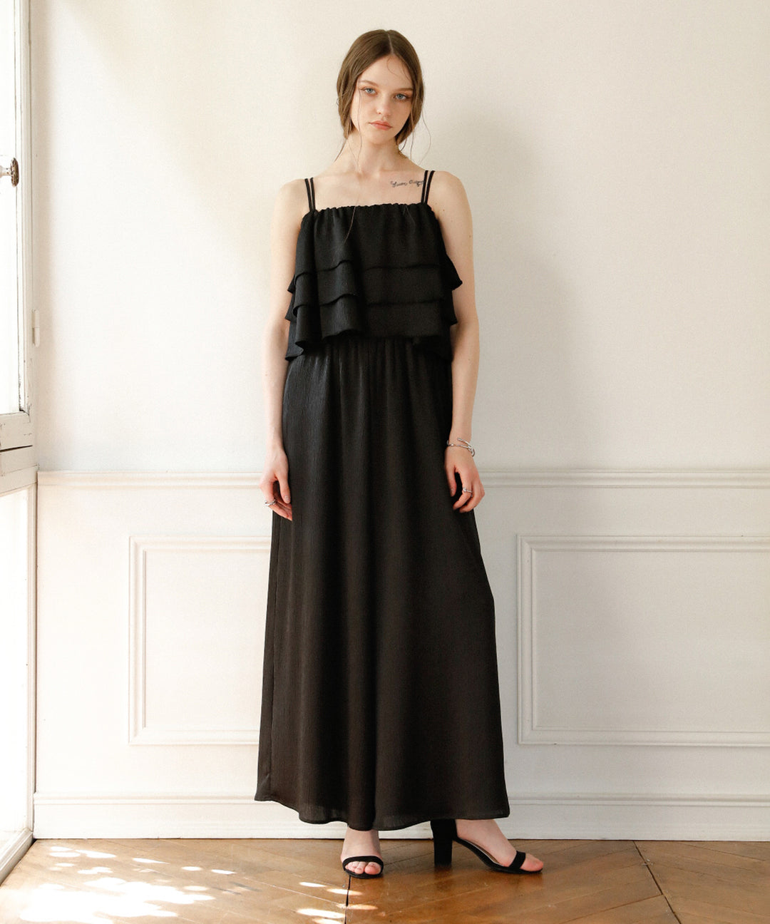 Bumpy Satin Tiered Combinaison