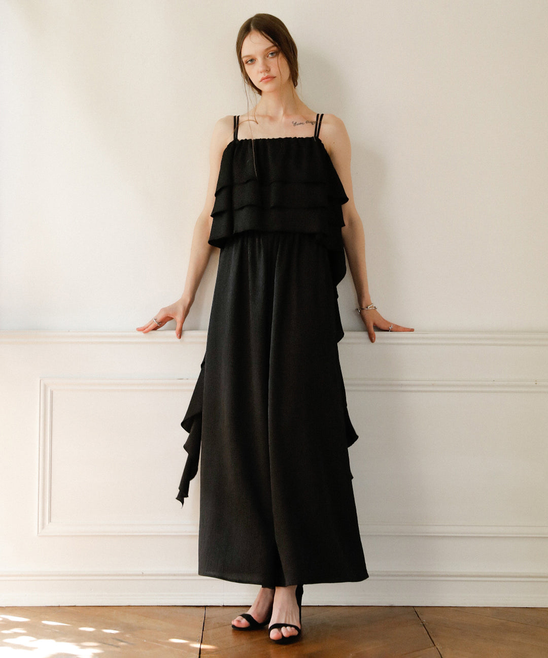 Bumpy Satin Tiered Combinaison